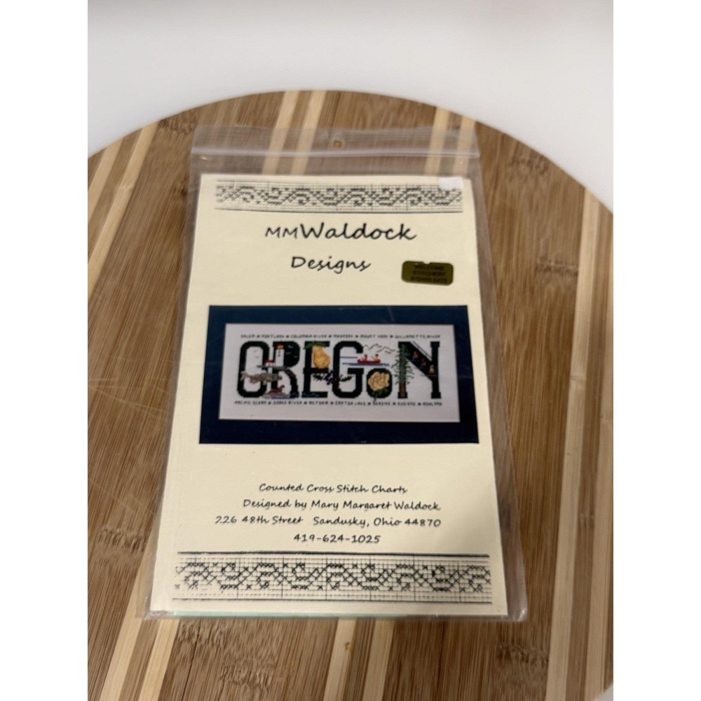 VTG Oregon Counted Cross Stitch Pattern Chart Mary Waldock Lighthouse Travel